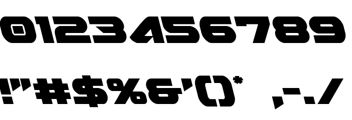 Skyhawk Leftalic Font OTHER CHARS