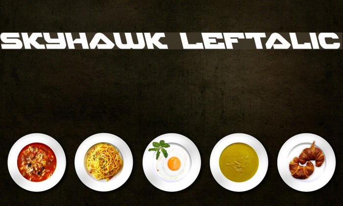 Skyhawk Leftalic Font examples