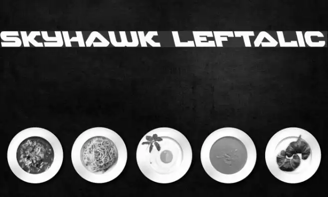 Skyhawk Leftalic फ़ॉन्ट examples