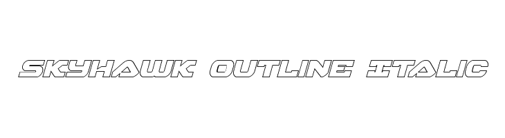 Skyhawk Outline Italic  नि: शुल्क फ़ॉन्ट्स डाउनलोड