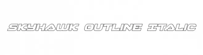 Skyhawk Outline Italic  免费字体下载