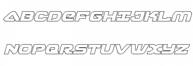 Skyhawk Outline Italic Fonte MAIÚSCULAS