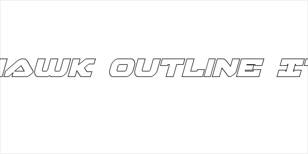 Skyhawk Outline Italic Logo