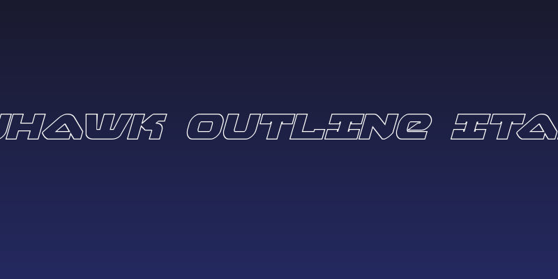 Skyhawk Outline Italic Social Header