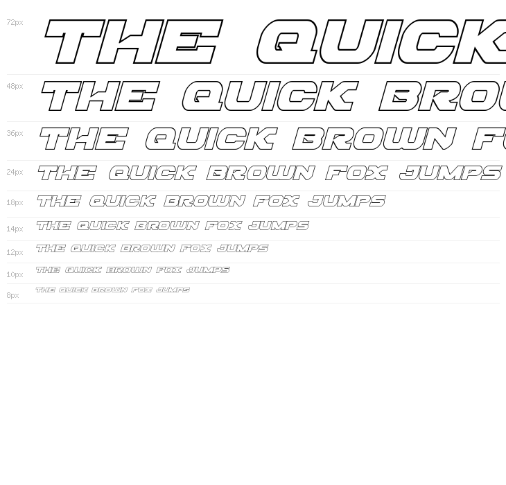 Skyhawk Outline Italic Waterfall