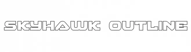 Skyhawk Outline  नि: शुल्क फ़ॉन्ट्स डाउनलोड