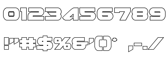 Skyhawk Outline Font OTHER CHARS