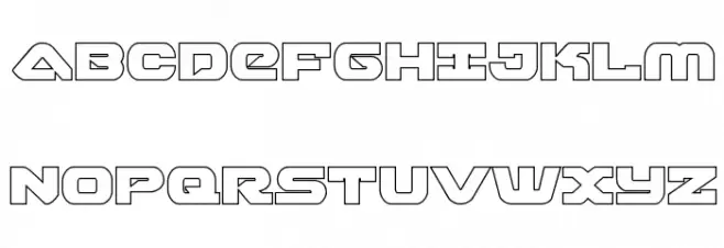 Skyhawk Outline フォント 大文字