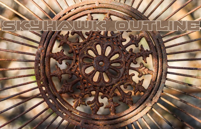 Skyhawk Outline Font examples