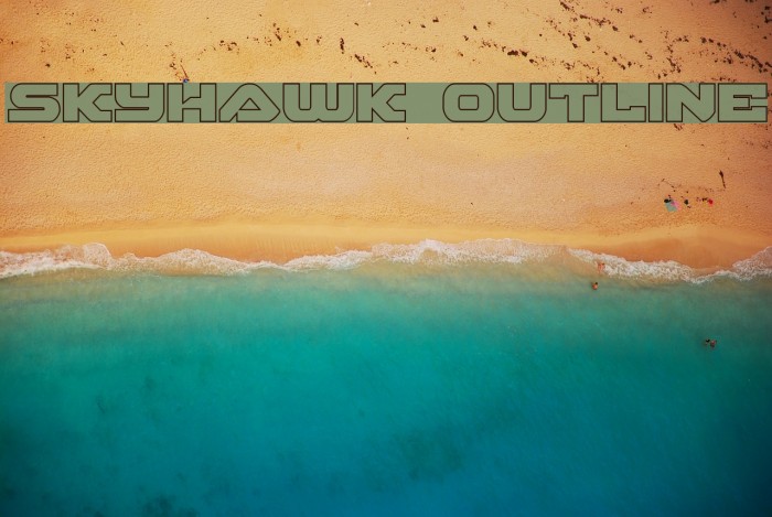 Skyhawk Outline Font examples