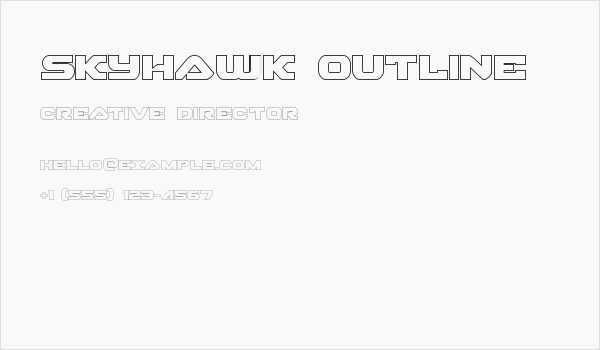 Skyhawk Outline Business Card