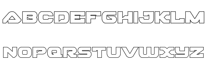 Skyhawk Outline Font LOWERCASE