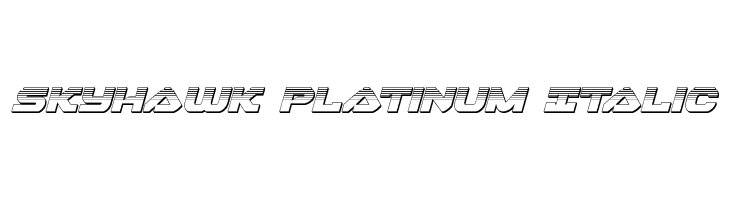 Skyhawk Platinum Italic  免费字体下载