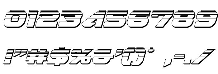 Skyhawk Platinum Italic Font OTHER CHARS