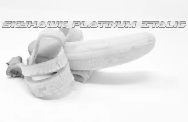 Skyhawk Platinum Italic Font examples