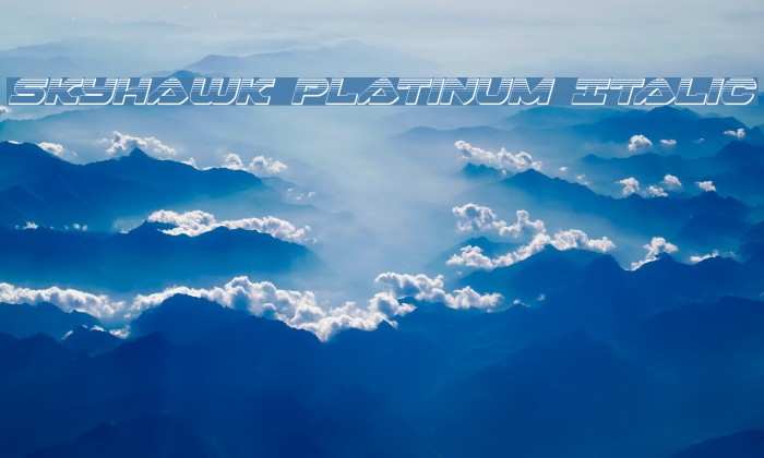Skyhawk Platinum Italic Font examples
