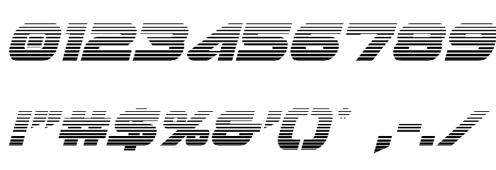 Skyhawk Scanlines Italic フォント その他の文字