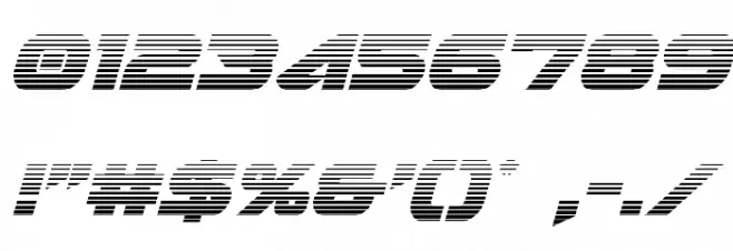 Skyhawk Scanlines Italic フォント その他の文字