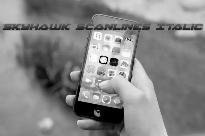 Skyhawk Scanlines Italic フォント examples