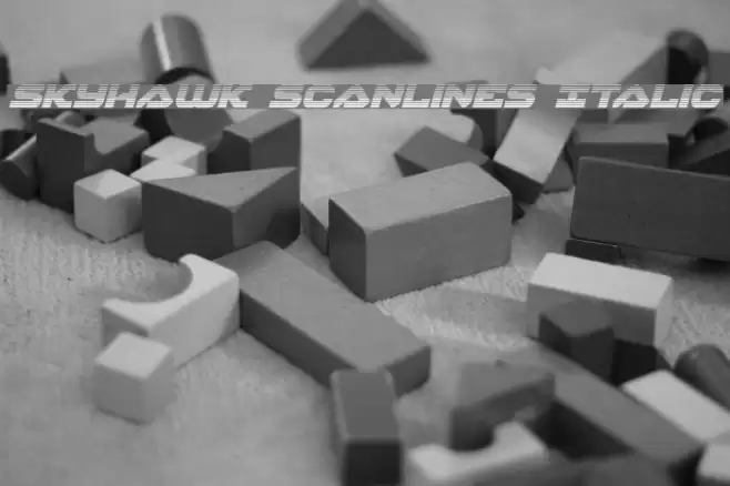 Skyhawk Scanlines Italic フォント examples