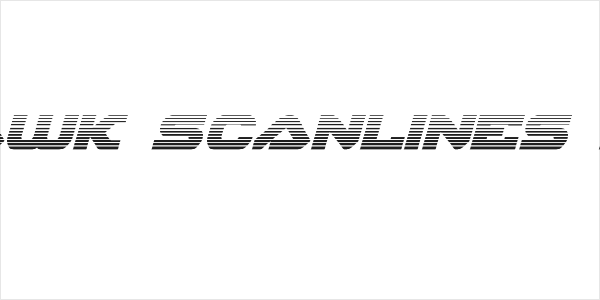 Skyhawk Scanlines Italic Logo