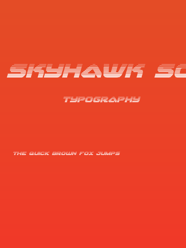 Skyhawk Scanlines Italic Poster