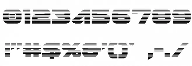 Skyhawk Scanlines Font OTHER CHARS