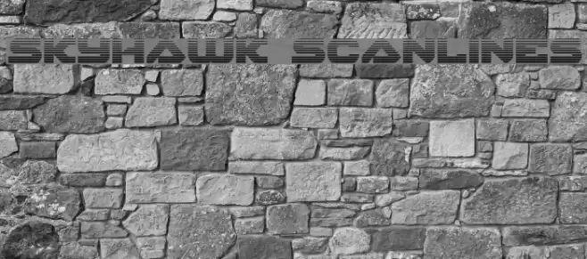 Skyhawk Scanlines Font examples