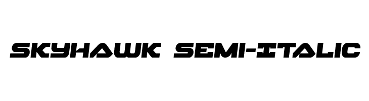 Skyhawk Semi-Italic Font