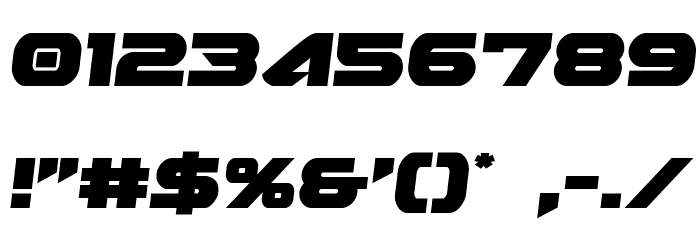 Skyhawk Semi-Italic Font OTHER CHARS