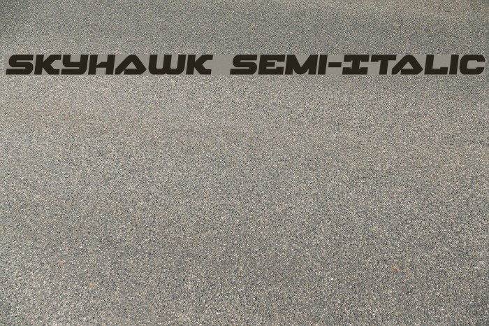 Skyhawk Semi-Italic Font examples