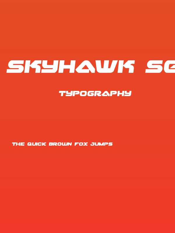 Skyhawk Semi-Italic Poster