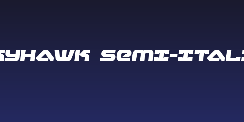 Skyhawk Semi-Italic Social Header