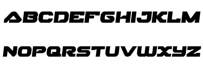 Skyhawk Semi-Italic Font LOWERCASE