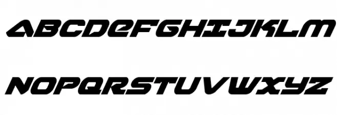 Skyhawk Super-Italic फ़ॉन्ट अपरकेस