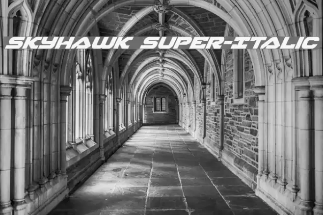 Skyhawk Super-Italic 字体 examples