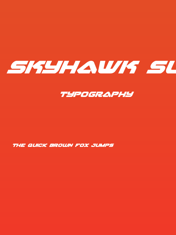 Skyhawk Super-Italic Poster