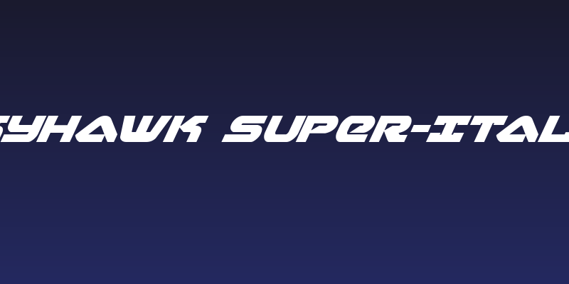 Skyhawk Super-Italic Social Header