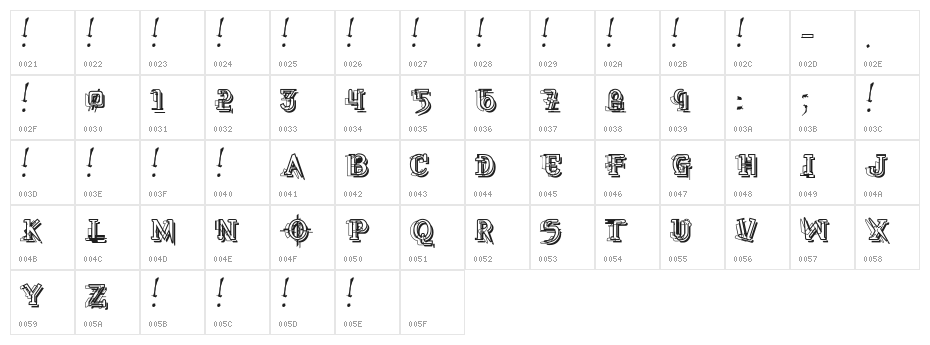 Skylab Character Map