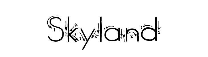 Skyland  font caratteri gratis