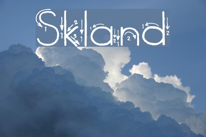 Skyland Font examples