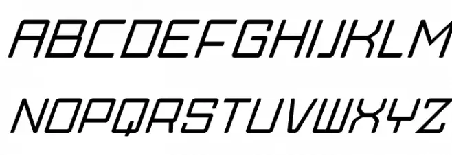 Skylark Italic फ़ॉन्ट अपरकेस