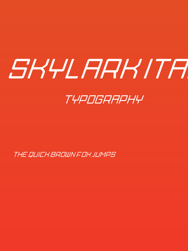 Skylark Italic Poster