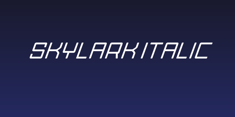 Skylark Italic Social Header