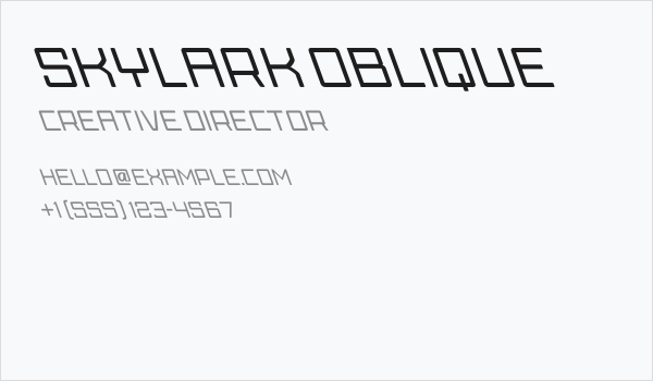 Skylark Oblique Business Card