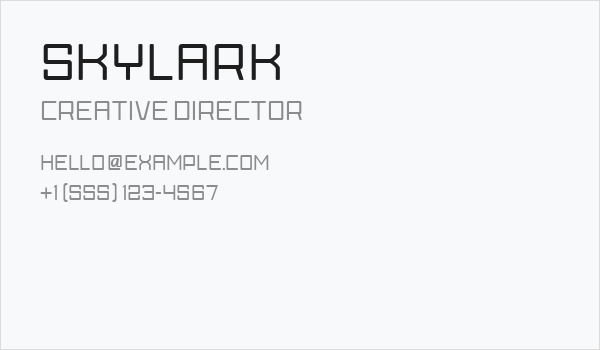 Skylark Business Card