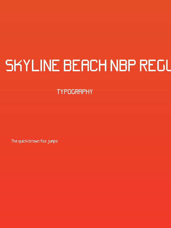 Skyline Beach NBP Regular Poster