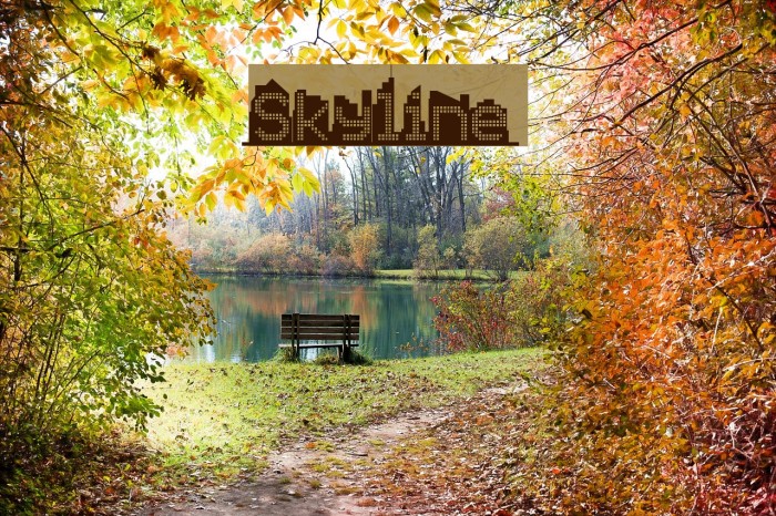 Skyline Font examples