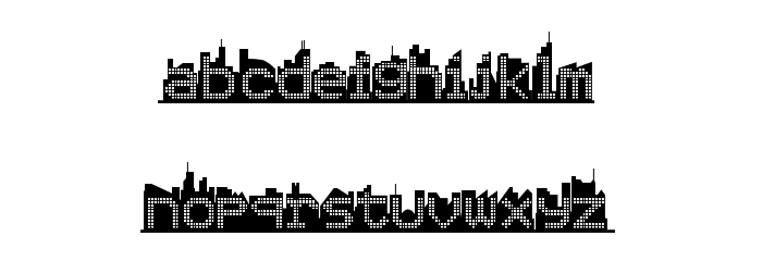 Skyline Font LOWERCASE
