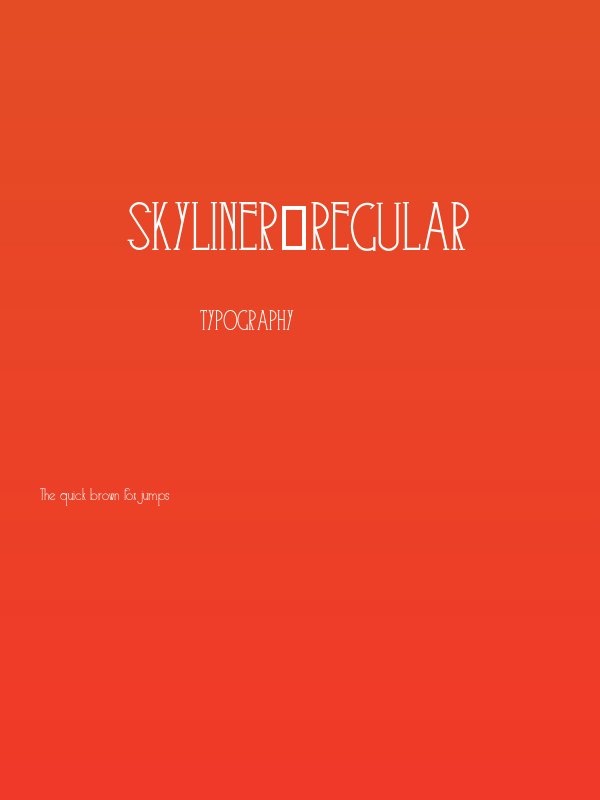 Skyliner-Regular Poster